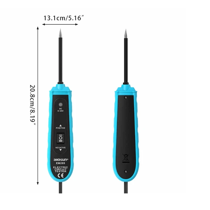 Power Probe Electric Circuit Tester Voltage Polarity Continuity Short Tracker Overload Protection |