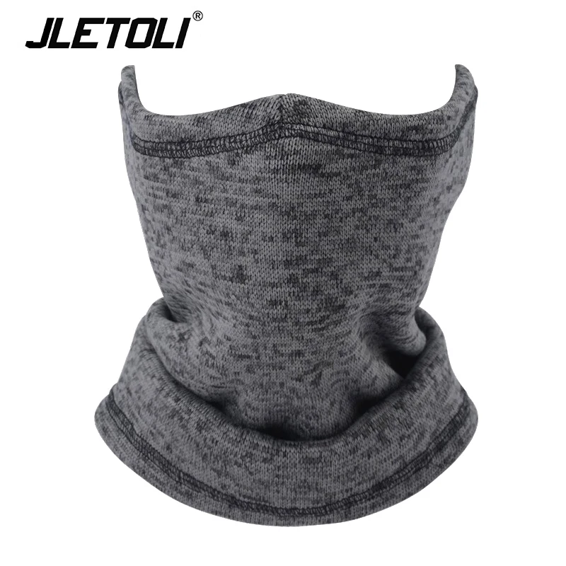 JAC07 JLETOLI зимняя Флисовая теплая маска для спорта на открытом воздухе для катания на лыжах, велоспорта, Женская Ветрозащитная маска с воротником и велосипедным шарфом, мужская маска на половину лица - Цвет: JAC07