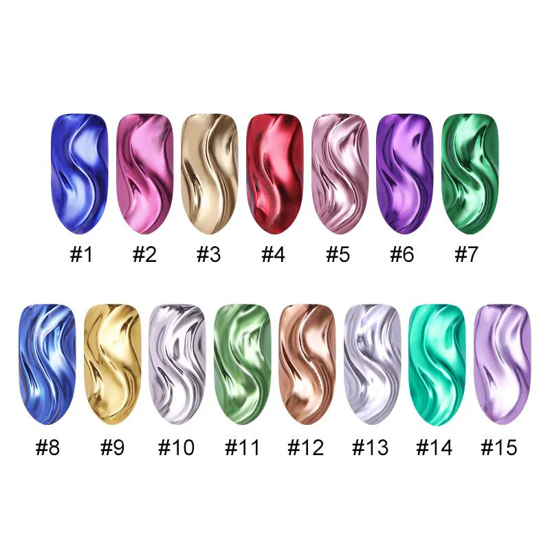 1 коробка зеркальный блеск для ногтей мощность цвета розового золота