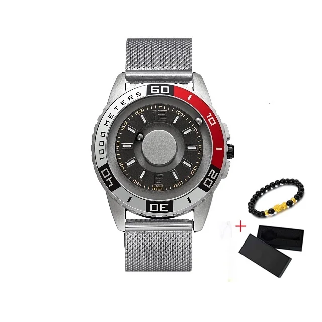 Silver Silver Steel Eutour Новые магнитные часы мужские Роскошные Силиконовые часы ремешок дизайнерские магнитные часы мужские повседневные кварцевые мужские s наручные часы дропшиппинг - Цвет: Silver Silver Steel