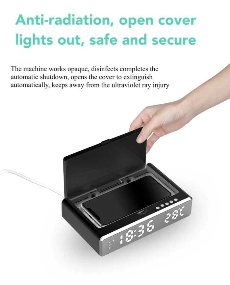 Светодиодный зеркало с уфл дезинфицирование из мобильный телефон Зарядное