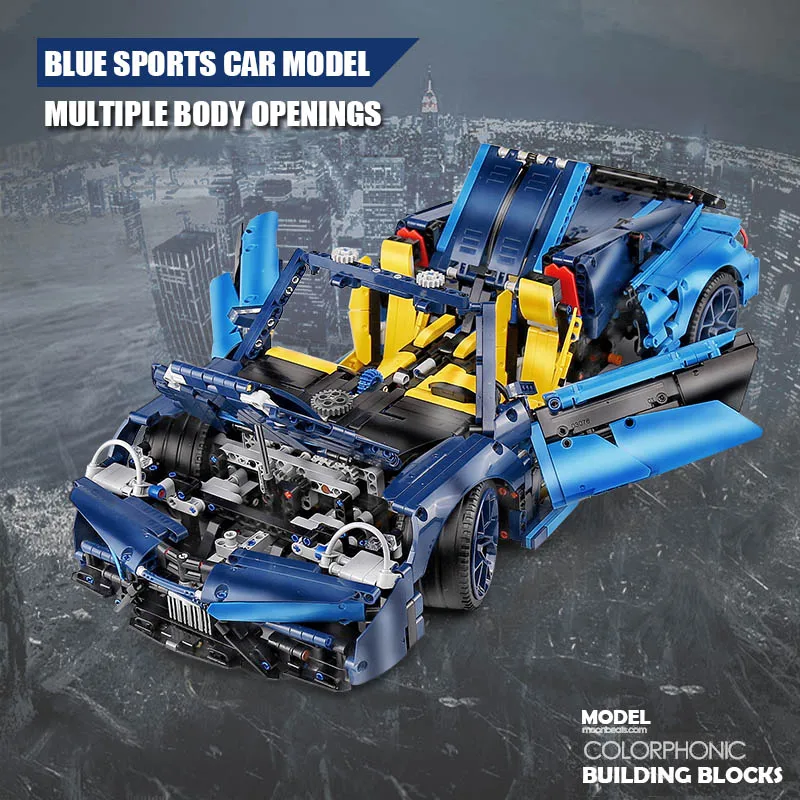 Creator Lepined City Technic мини кирпичи гоночный автомобиль Bugattis Рождество 1:10 чемпионы