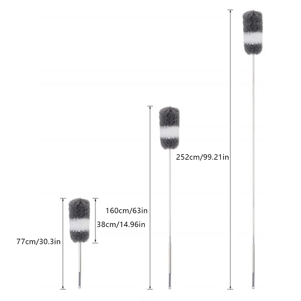 

Extendable Ceiling Cleaning Tool 98inch Feather Duster Microfiber Chenille Bendable Head for Car Window Table Living Room