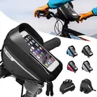 Сумка для смартфона на руль велосипеда, водонепроницаемый чехол с держателем для Мобильный телефон на сенсорный экран, из полиэстера