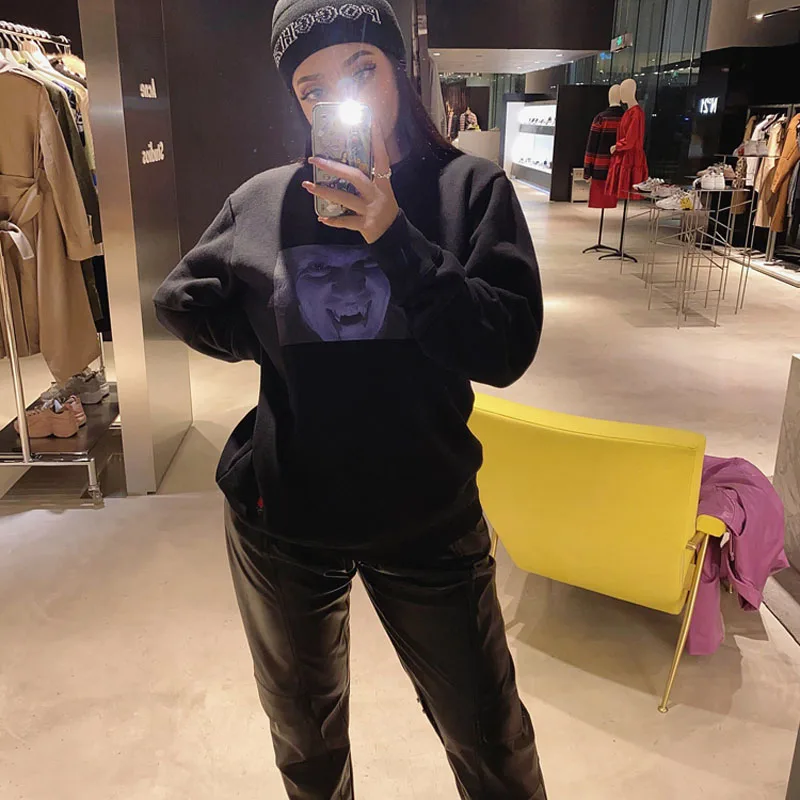 European And American Style Imitation Sheepskin Fleece High Belt Tooling Pockets Straight Leather Pants | Женская одежда