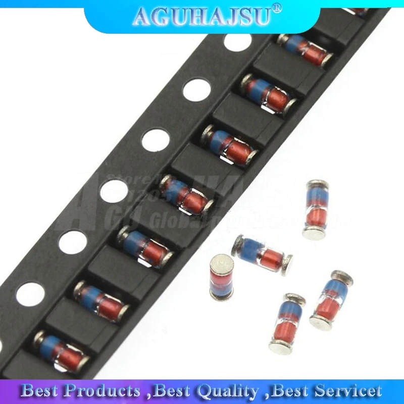300 шт. ZMM 3В 3V3 3V9 4V7 5V1 7V5 8V2 10 в 12 В 15 16 18 20 24 LL34 SMD Диод Зенера упаковка 1/2 Вт 0 5 чип Зенер