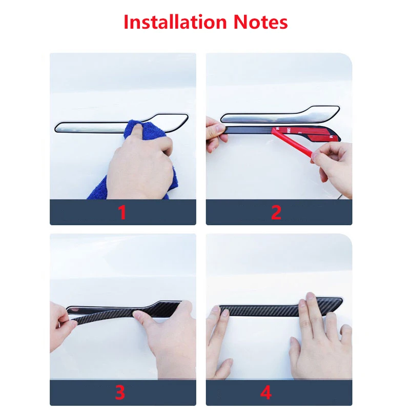 Накладка на дверную ручку автомобиля подходящая для Tesla Model 3 / Y 2016-2020 аксессуары