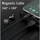 Магнитный кабель с поворотом на 540 , USB-кабель типа C для Huawei P50 P40 Honor 10X 9X 50 40 30 Lite 20 10 9 8, USB-кабель для зарядки телефона