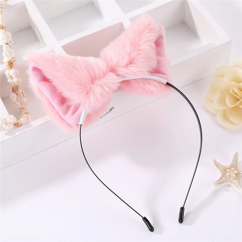 

New Style Women Girls Fashion Fox Plush Cat Ears Headbands Headwear Plush Bezel Hair Accessories