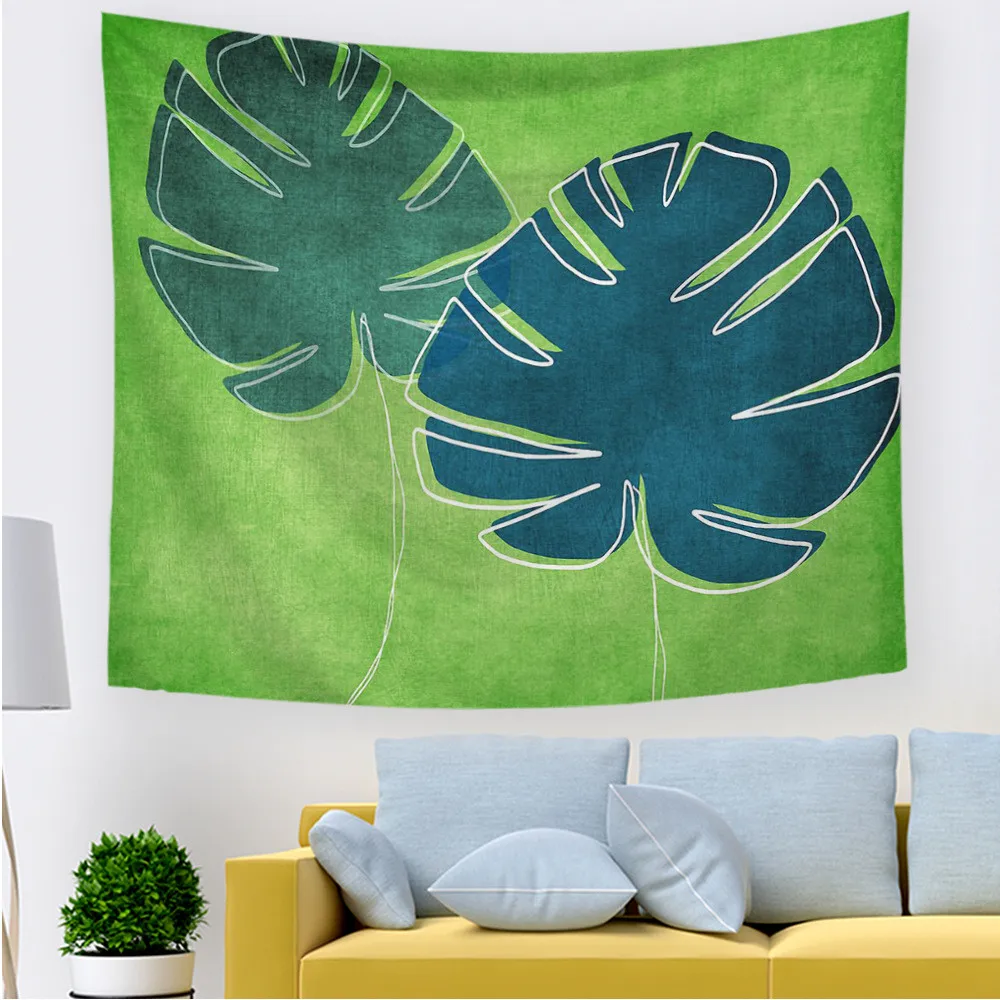 Psychedelic настенный гобелен синий лес хиппи Природный дерево галактика Покрывало