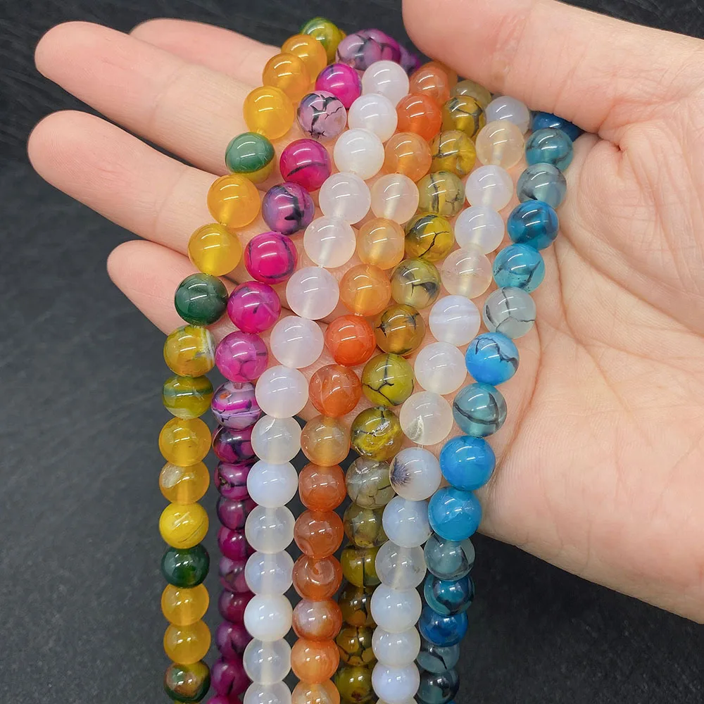 

Natural Color Agate Beads Spaced Loose Stripes Agate Beads Fashion Jewelry DIY Making Necklace Bracelet Earrings Accessories