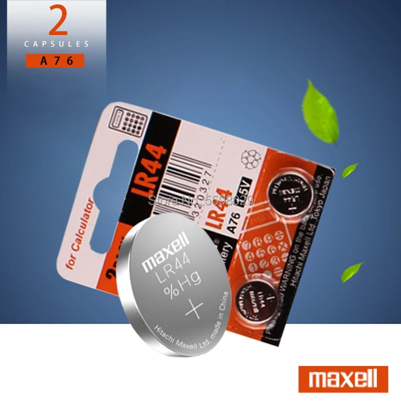 2 шт. Литиевые Батарейки 1 5 в A76 AG13 G13A LR44 LR1154 357A SR44 для Maxell 100%|Часовые батарейки| |