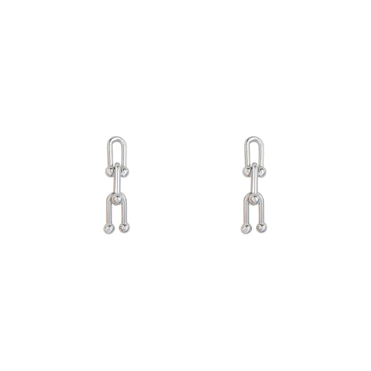 

Silvery Retro Chain Earrings for Women Exaggerated Large Dangle Earrings Temperament Drop Earings Party Fashion Jewelry Gifts
