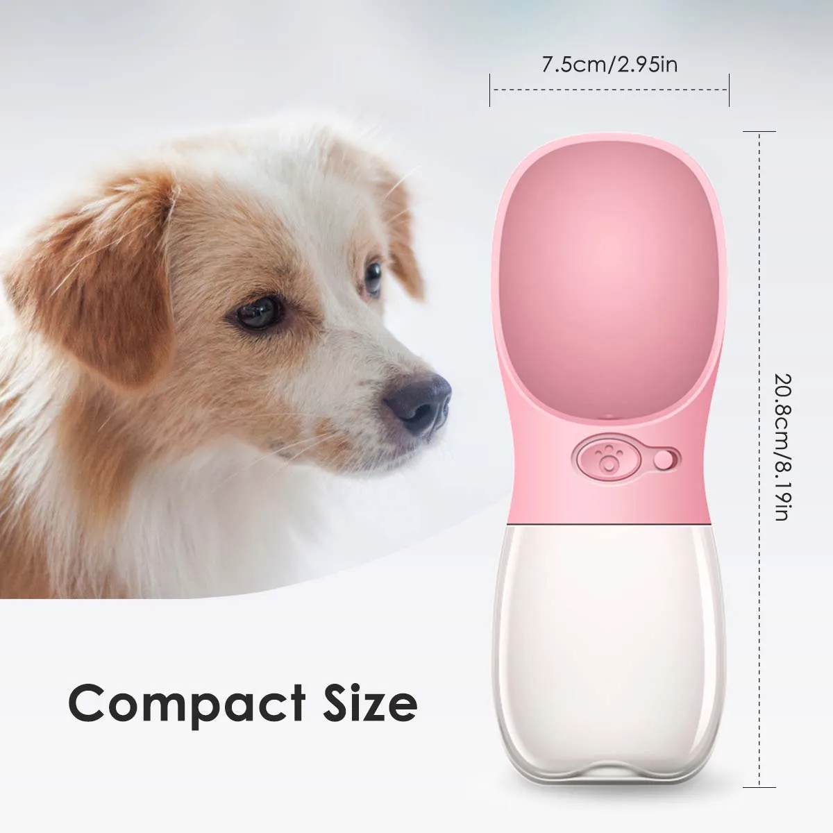 

Portable Dog Water Bottle Pet Water Dispenser Antibacterial Food Grade Proof Dog Cat Travel Drink Bottle Bowl Outdoor Drinking