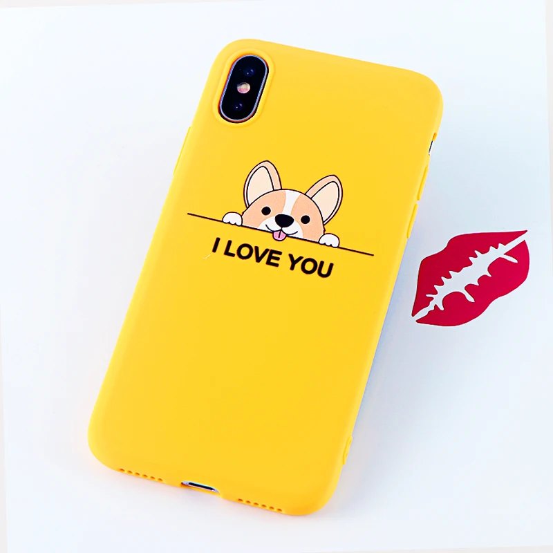 8660-yellow Чехол для телефона Corgi s для iPhone Pro 6s 7 8 11 Plus X XS чехол для MAX XR забавная Милая собачья попка Мягкие силиконовые приспособленные аксессуары для задней крышки - Цвет: 8660-yellow