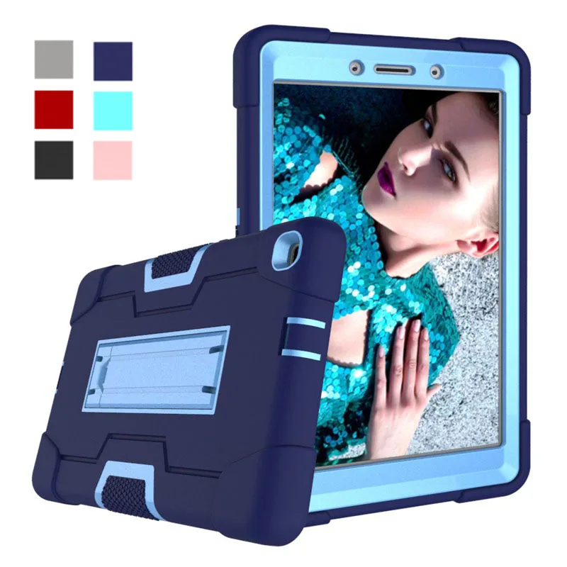 Чехол для samsung Galaxy Tab A 8,0,, SM-T290, SM-T295, чехол для планшета, противоударный, безопасный, ПК, силиконовый, гибридный, с подставкой, полный Чехол