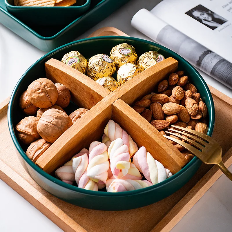 Сушеные фрукты в японском стиле поднос для снэков блюдо чайный торт орехи отсек