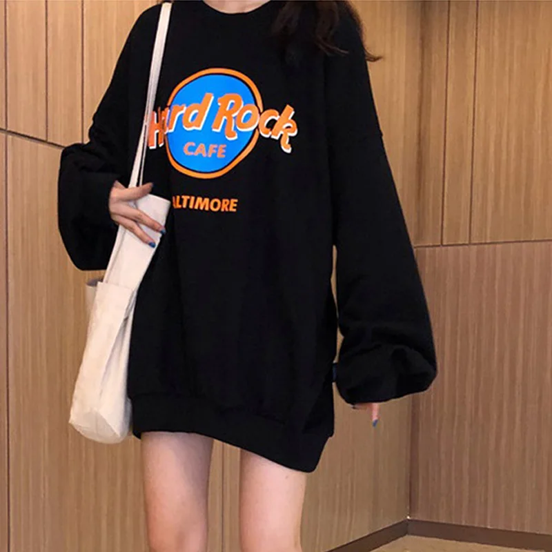 

Oversized hoodie Women Sweatshirts Long Sleeve Hoodies Casual Letter print Loose Pullovers Harajuku Sweatshirt Female Sudaderas
