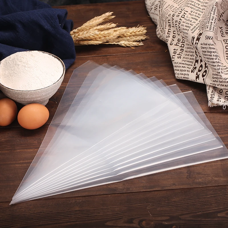 

100PCs/set QDRR Disposable Pastry Bags Cake Decoration Kitchen Icing Food Preparation Bags Cup Cake Piping Tools For Baking