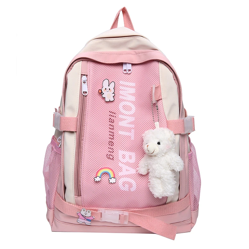 

Fashion Mesh Large Capacity Outdoor Canvas Schoolgirl Backpack Bolso Mujer Bags For Women Designer Backpack Women Sac Femme