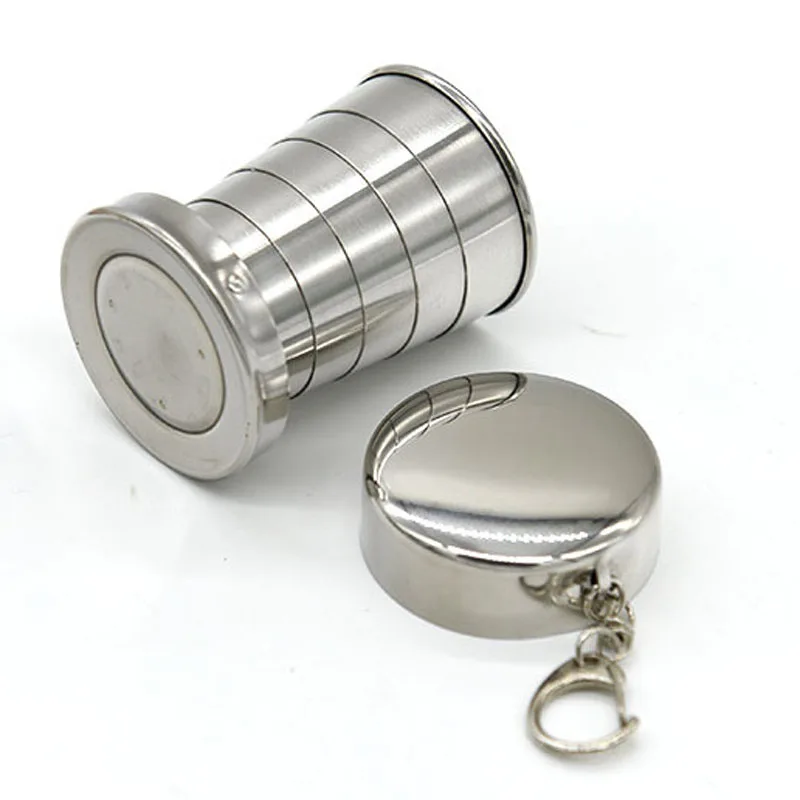 Портативные чашки из нержавеющей стали складная кружка уличные Дорожные Кружки