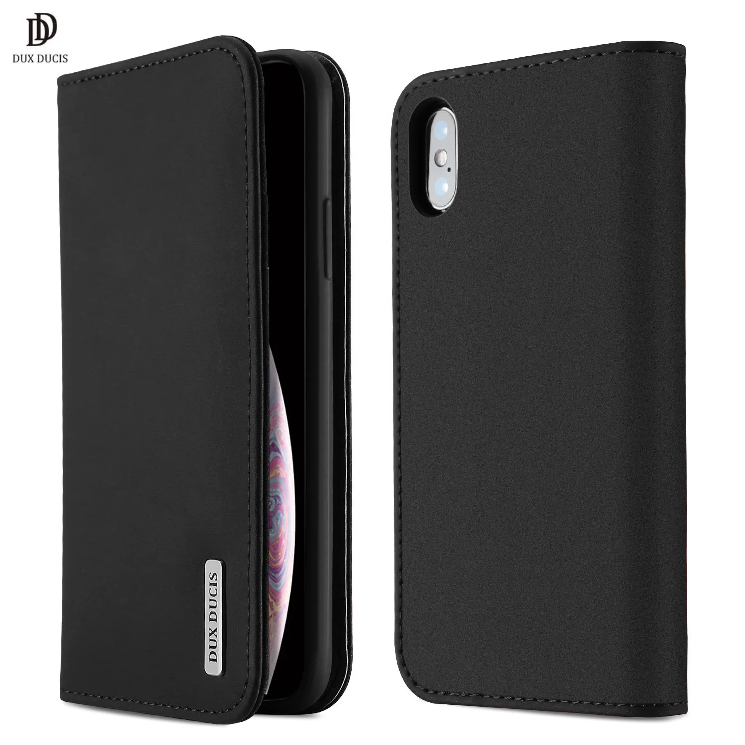 

DUXDUCIS For iPhone 12 11 PRO MAX Mini 7 8 Plus SE2020 XR XS X Case Genuine Leather Wallet Flip Cover card Slot Magnetic Closure
