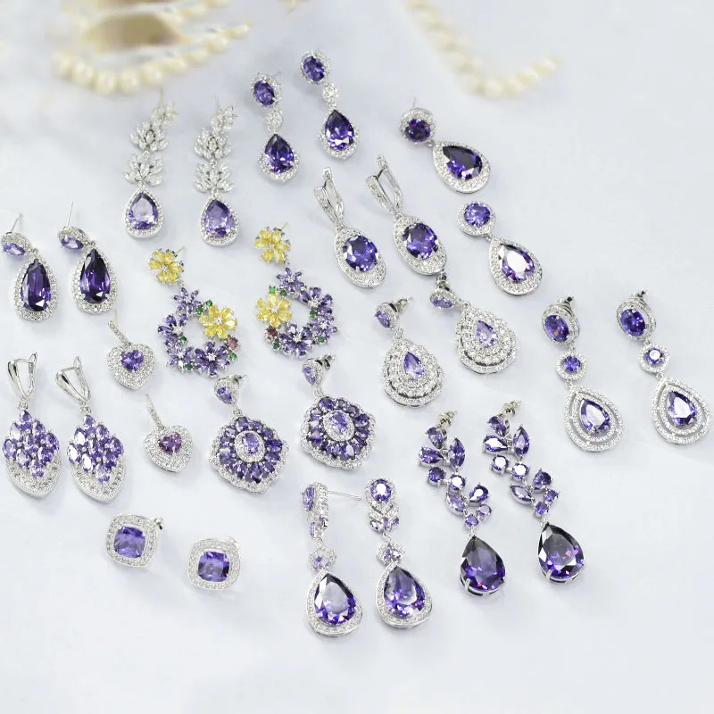 Pera Новое поступление кубический циркон кристалл круглая длинная большая висячая