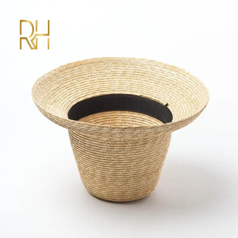 Шляпа соломенная в стиле ретро модная Панама с высокими и короткими полями