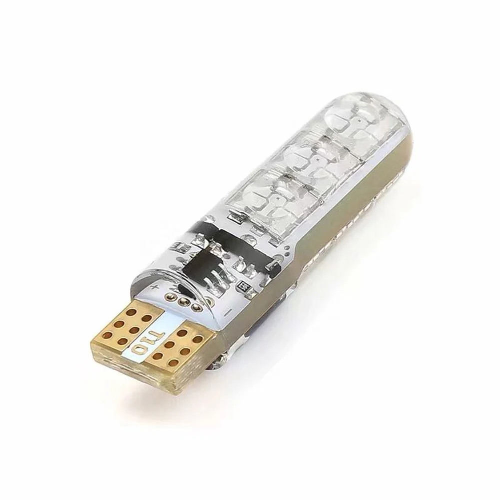 

2Pcs T10 Waterproof W5W 501 Car Wedge Side Light Bulb-6SMD 5050 RGB 7 Color LED Remote Control For Automotive Interior