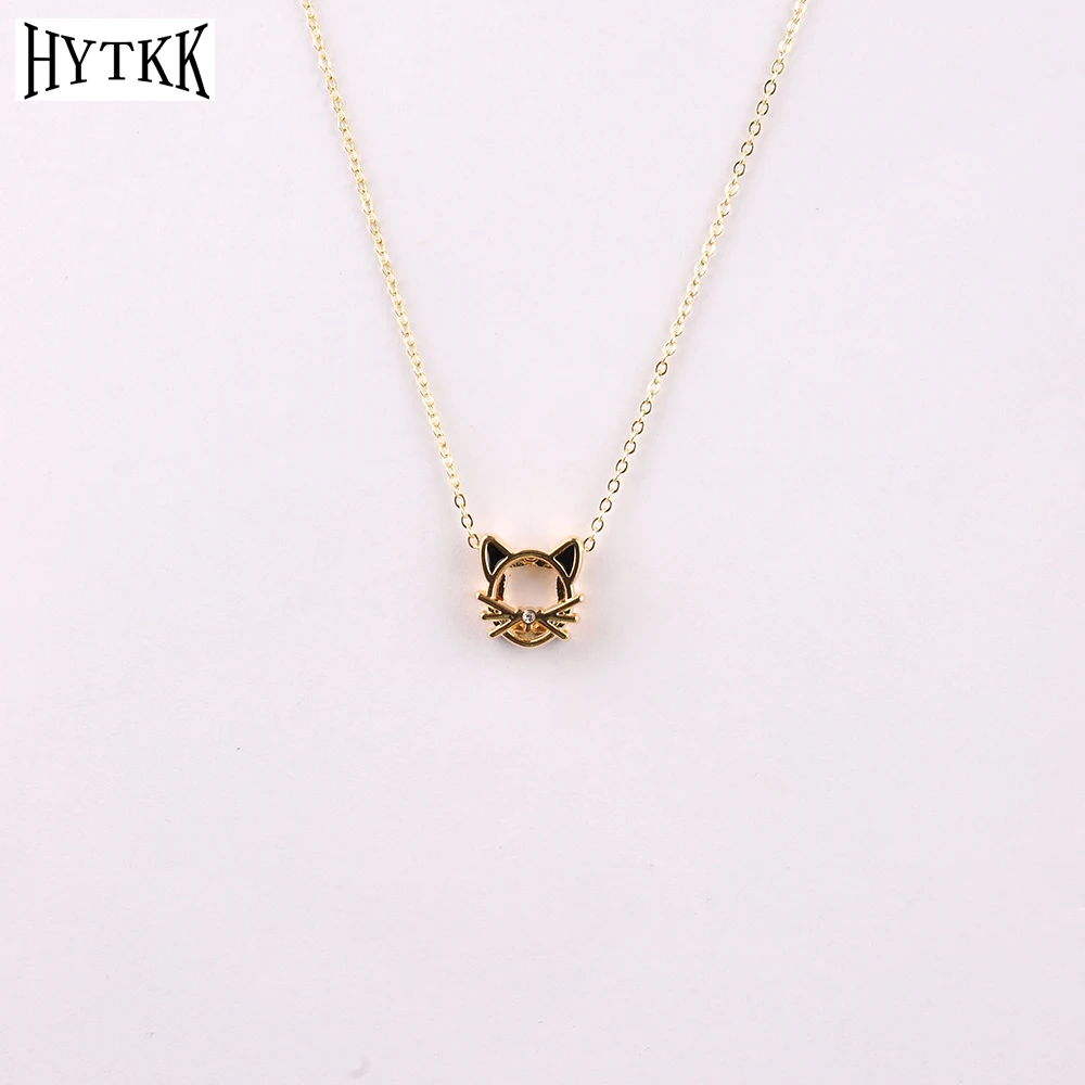 

Japan and South Korea Harajuku necklace street personality hip hop Golden cat owl horse dog dolphin duck small pendant female