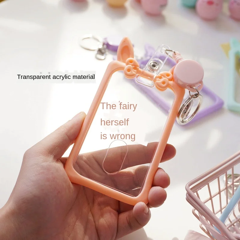 Прозрачный силиконовый держатель для карт выдвижной женский Чехол чехол