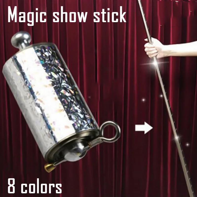 

3.6ft/110cm Steel Appearing Cane Pocket Staff Magic Stage Trick Gimmick Magician Wand Telescopic Rod Metal Staff Retractable Can