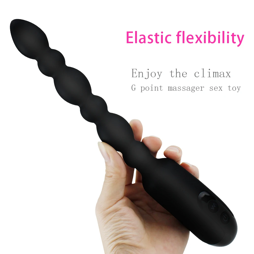 Силиконовый длинный Анальный вибратор Анальная пробка фаллоимитатор массажер