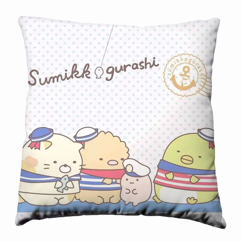 Шелковая подушка Аниме Манга Sumikko Gurashi Чехол 40x40 см наволочка для подушки чехол