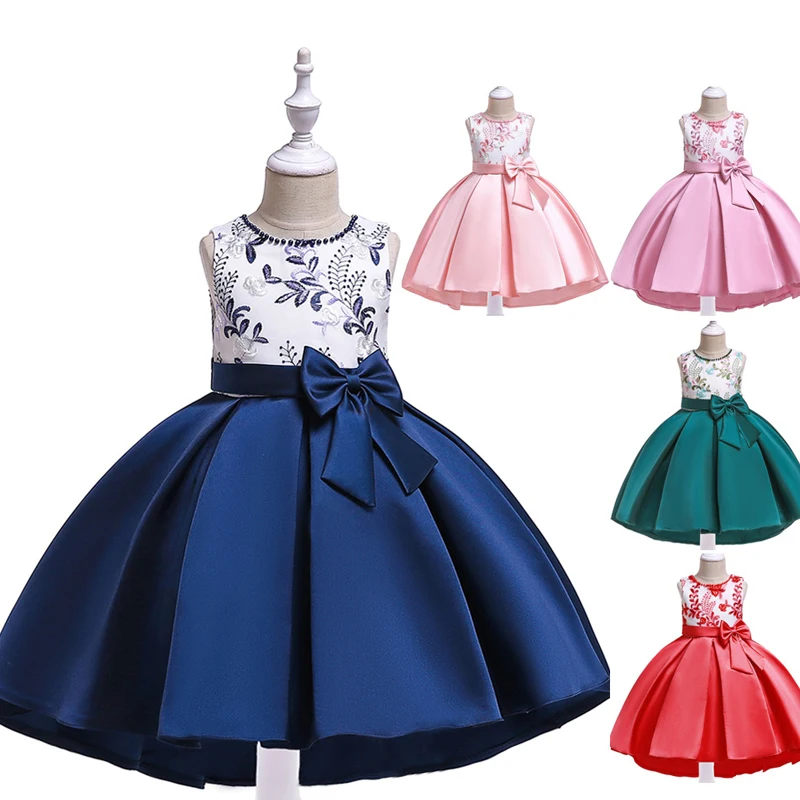Платье для девочек элегантное платье принцессы с бантом Детская Вечеринка