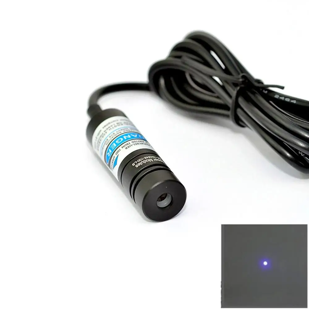 Промышленный фиолетовый лазер формата Blue-Ray диод Dot Модуль 405nm 50 мВт регулируется 14,5x48 мм 5V от AliExpress WW