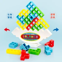 2022 swing stack high child balance toy 3d tetris balance building block parent child interactive educational toy christmas gift
