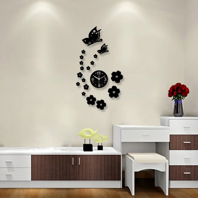 ساعة حائط على شكل فراشات لجميع الغرف والمكاتب 3D 4