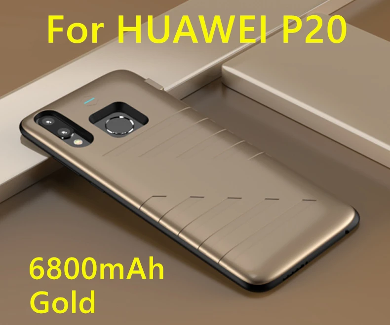 P20 Gold Чехол для зарядного устройства для huawei P20 Pro 6800/8200 мАч Внешний аккумулятор внешний аккумулятор чехол для зарядки для huawei P20 чехол для аккумулятора - Цвет: P20 Gold