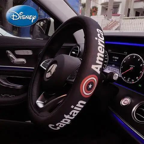 

Disney Marvel Fashion Cute Cartoon Silicone Summer Sweat-absorbent Car Steering Wheel Cover Letter Trend Unisex Non-slip