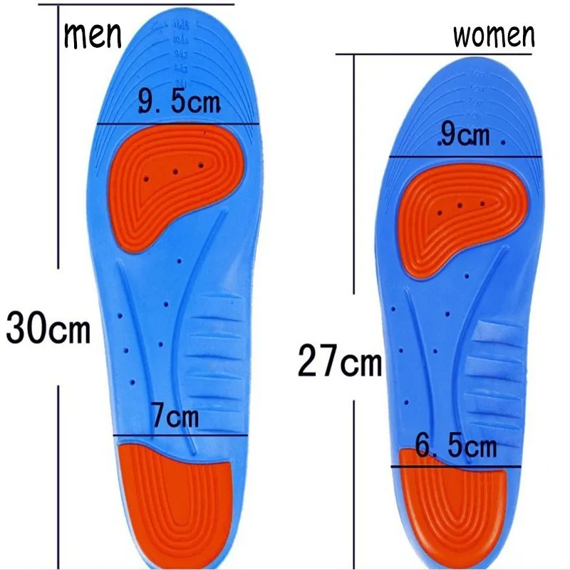 

UPT Silicone Gel Insoles Unisex Shock Absorption Sport Shoes Pads Arch Support Athletic Running Breathable Insole Shoe Pads