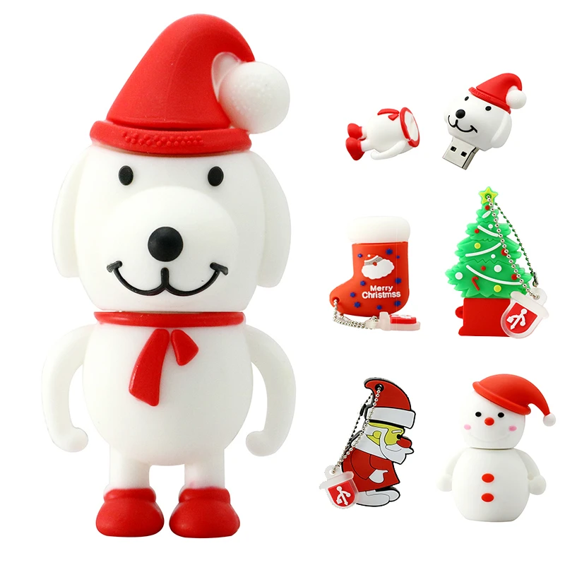 

U диск Санта Клаус Рождественская елка карта памяти, Флеш накопитель 256 ГБ флэш-накопитель снеговик подарок 32 Гб 4, 8 16 64 128 ГБ флэш-накопитель ...