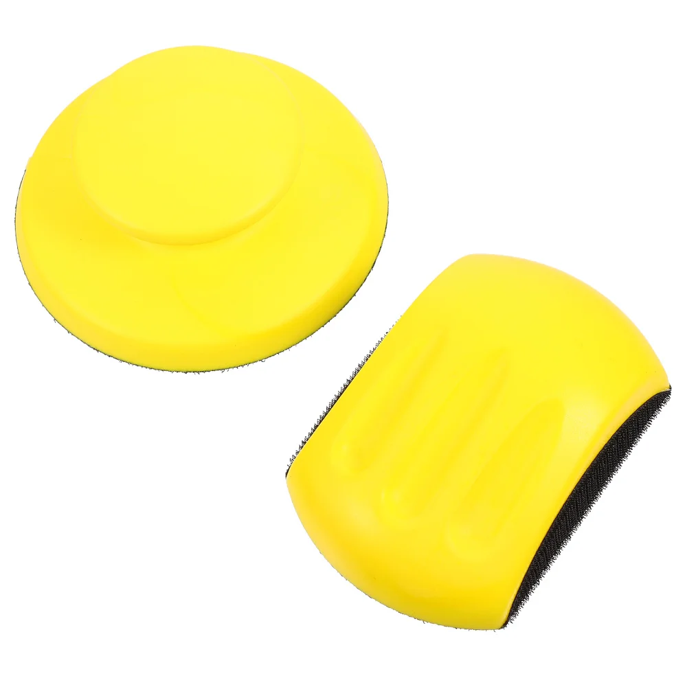 

2pcs PU Foams Yellow Manual Grinding Disc Hand Rest Self-adhesive Disc