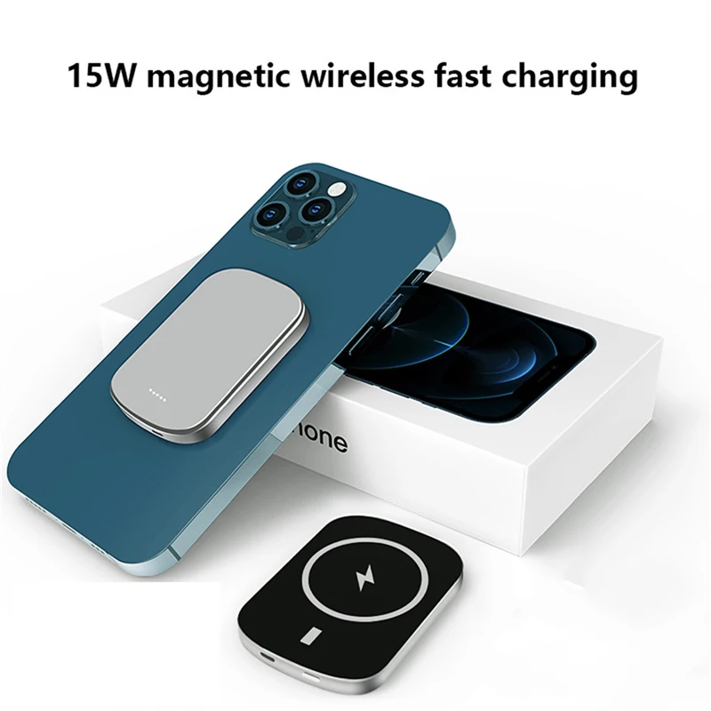 

10000mAh Magnetic Wireless Power Bank 15W Mobile Phone Fast Charger For iPhone 12 13 12Pro 13Pro Max External auxiliary battery