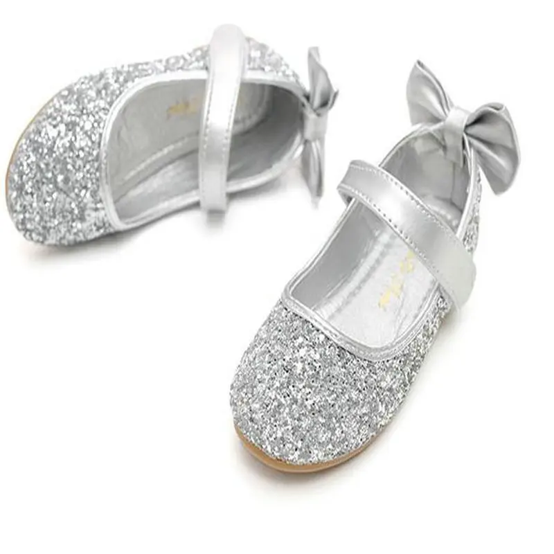 Новинка 2020 детская обувь кожаная принцессы для девочек Свадебная танцев|Кожаная