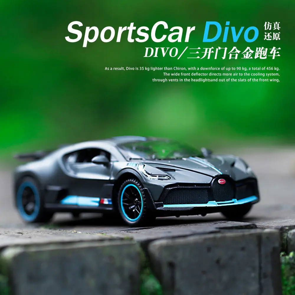 

With Box 1:32 Bugatti Divo Simulation Alloy Car Model Sound And Light Chidlren Kids Gift Metal Car Toys Diecasts & Toy Vehicles