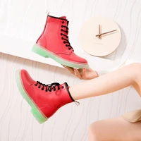 female martin shoes women winter boots shoes fur 2021 new genuine leather fashion ankle boots student flat