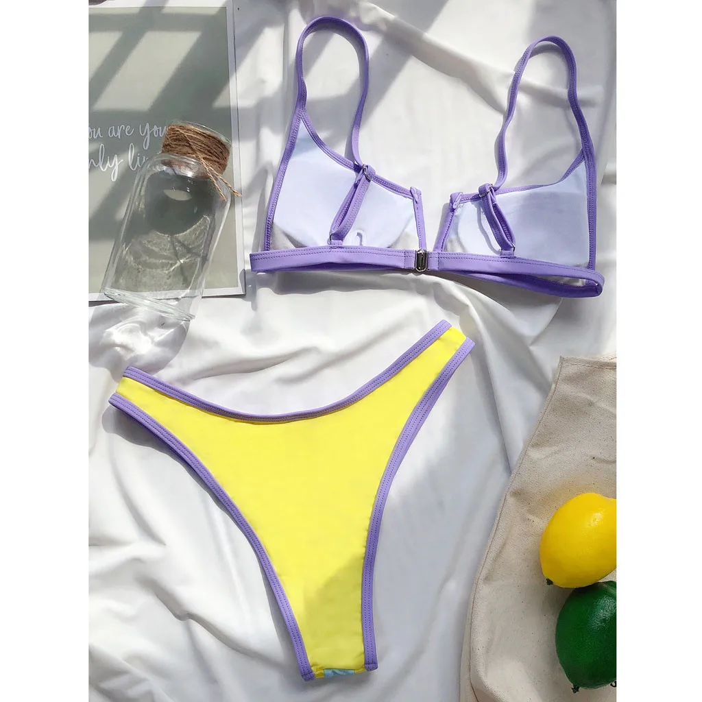 Модный комплект бикини SAGACE женский летний раздельный купальник пикантное с