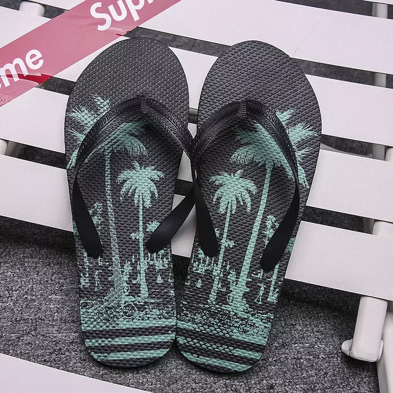 Шлепанцы женские однотонные с цветами пляжные сандалии пляжная обувь для отдыха