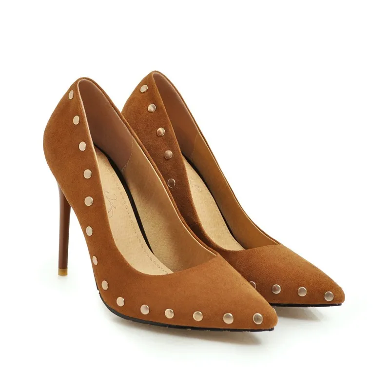 

Plus Size High heeled single shoes with fashionable decoration ladies high heels women shoes woman pumps